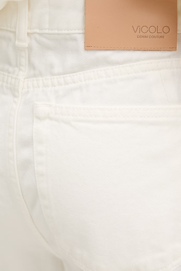 ViCOLO blugi relaxed fit pentru femei bej DAB5150