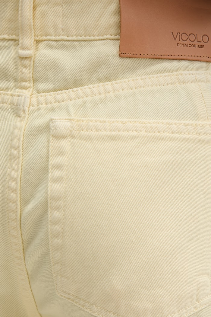 ViCOLO дънки relaxed fit дамски жълт DAB5150