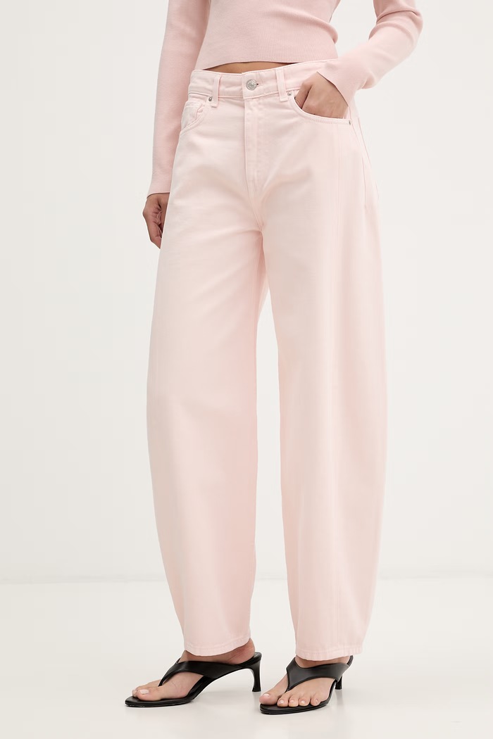 ViCOLO jeansy relaxed fit damskie różowy DAB5150