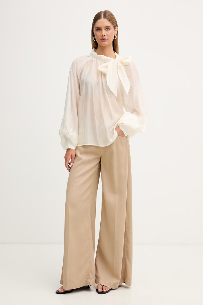 ViCOLO Rifle wide leg dámske DAB5151 béžová SS26