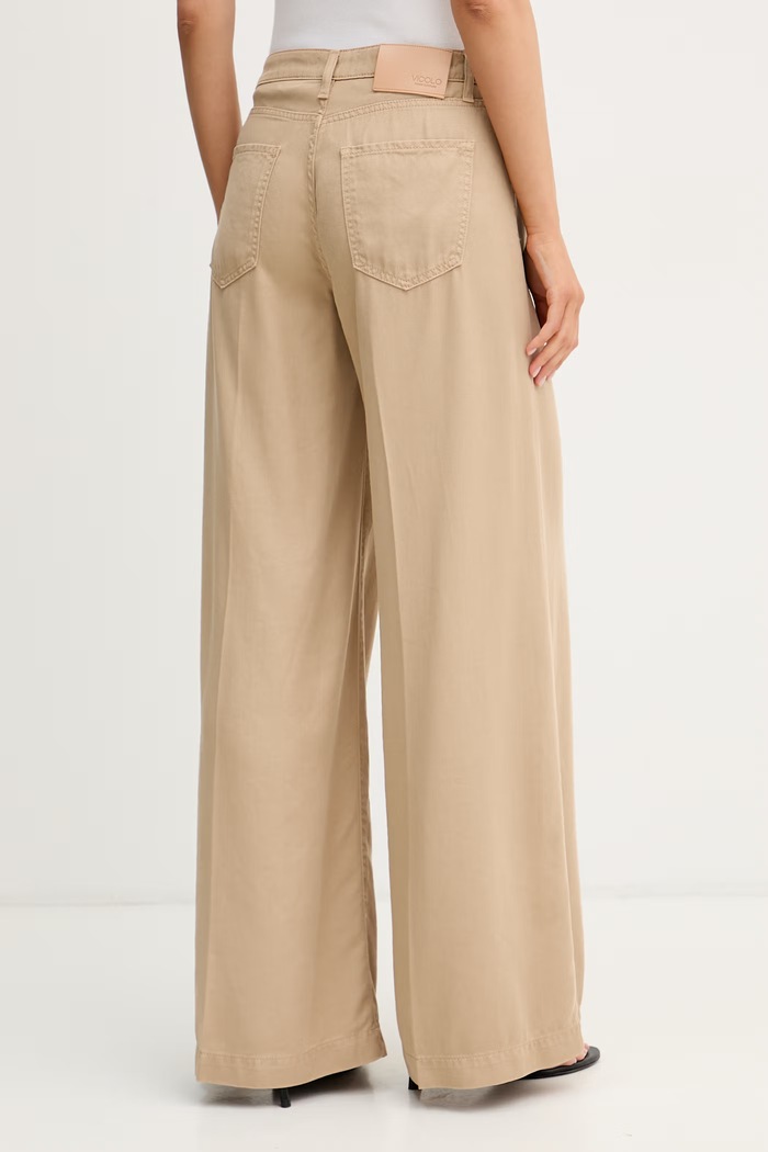 Oblečenie ViCOLO Rifle wide leg dámske DAB5151 béžová