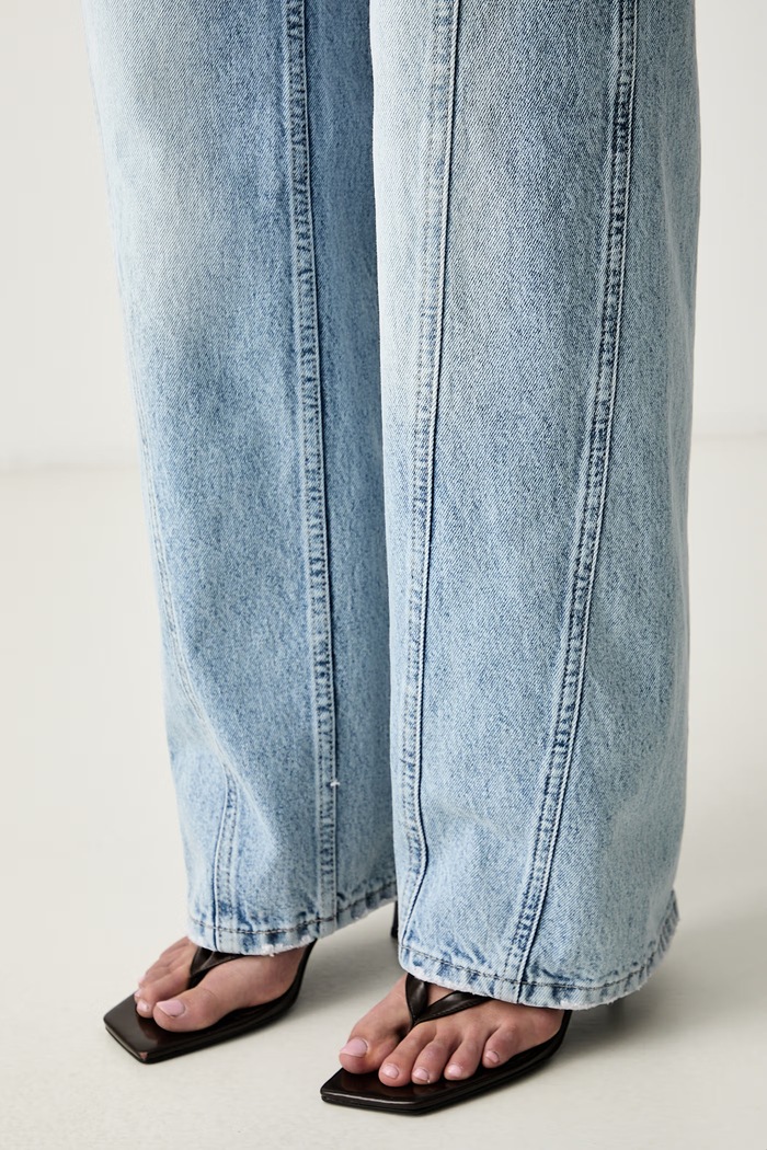 Le Privé jeansy relaxed fit damskie ICONIC JEANS niebieski LP00743