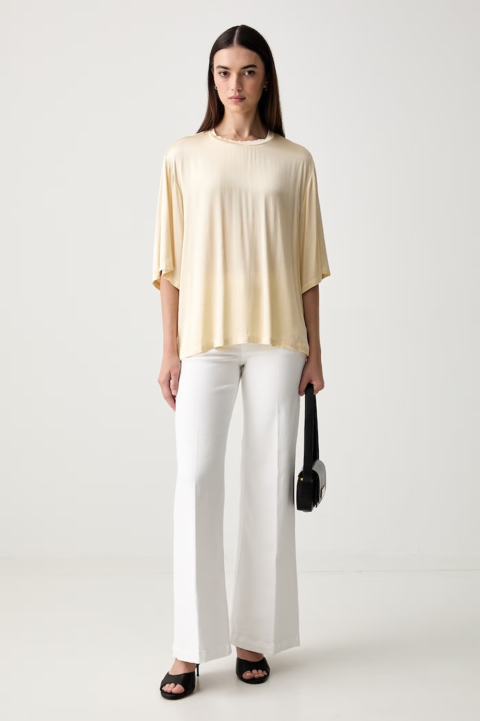 ViCOLO jeansy wide leg damskie DAB5169 biały SS26