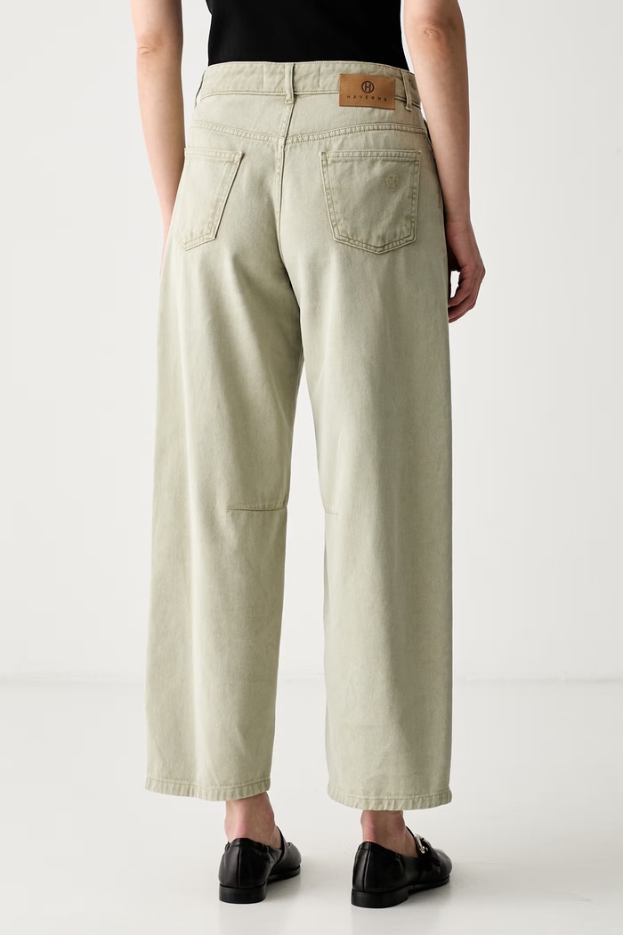 Odzież Haveone jeansy relaxed fit damskie PGZ.Q296 zielony
