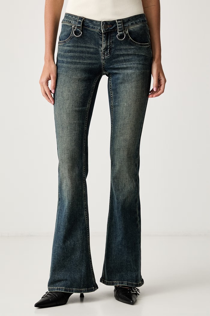 The Ragged Priest jeansy flare damskie granatowy RPSS261054DN