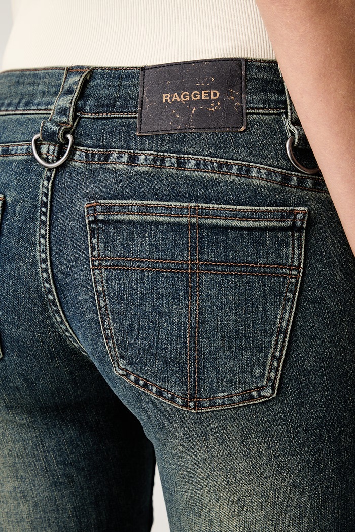 The Ragged Priest jeansy flare damskie granatowy RPSS261054DN