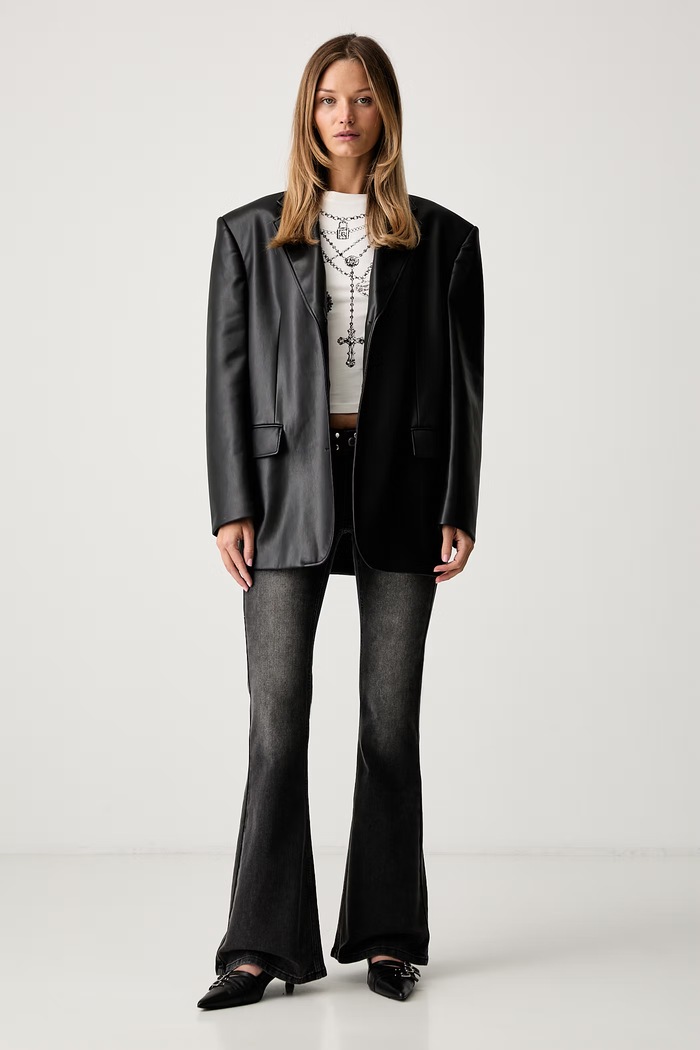 The Ragged Priest jeansy flare damskie RPSS261028DN czarny SS26