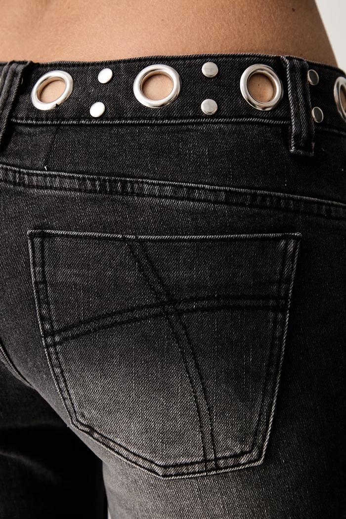 The Ragged Priest jeansy flare damskie czarny RPSS261028DN
