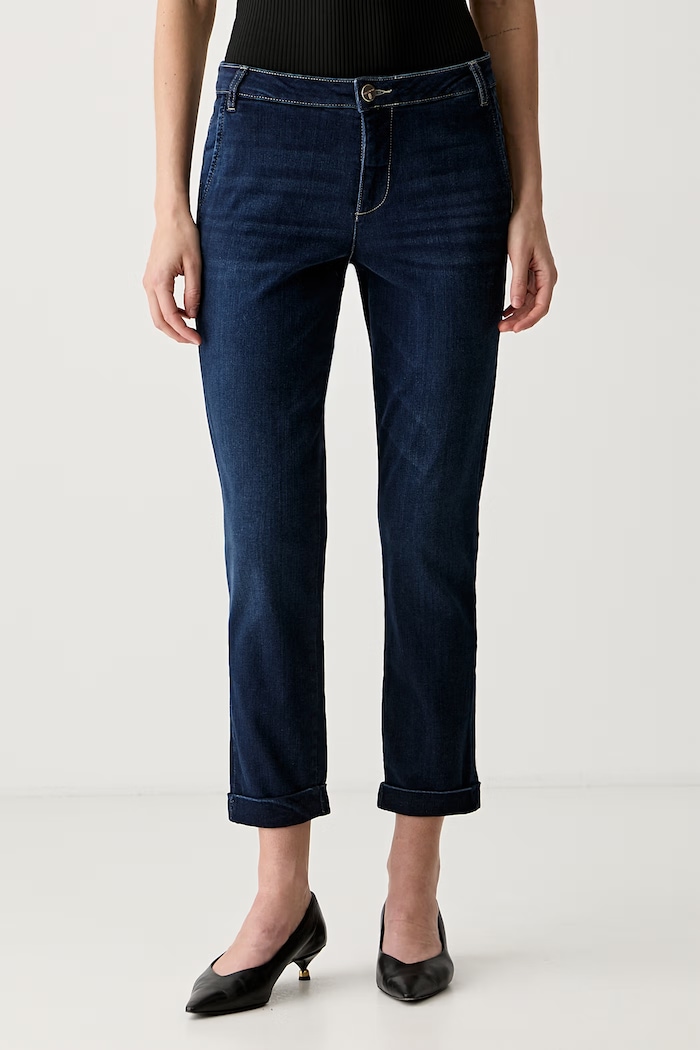 Fracomina jeansy slim fit damskie CINDY granatowy FP25WV4001D46093