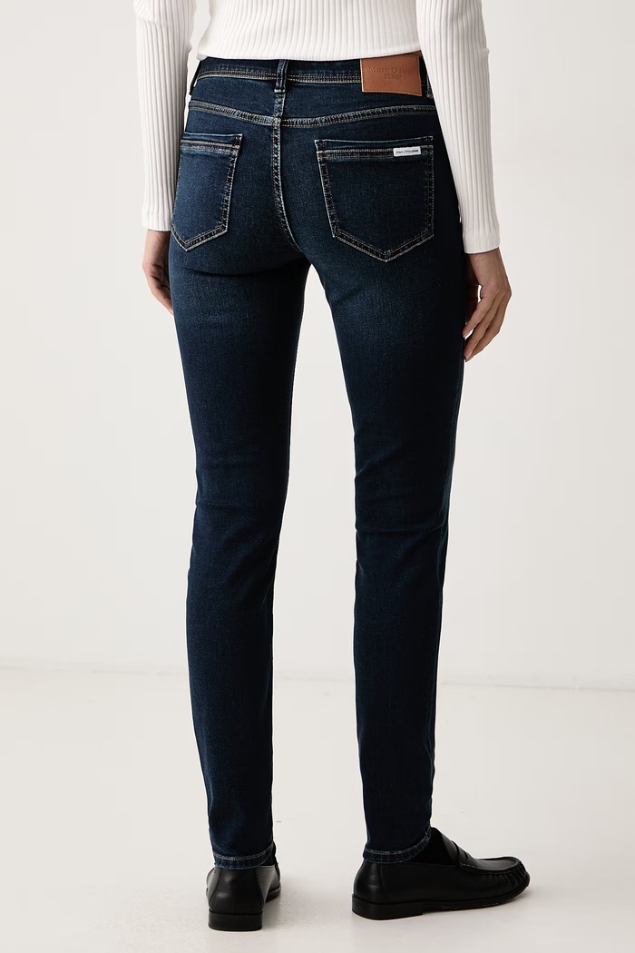 Odzież Marc O'Polo Jeansy slim fit damskie 5000006707 granatowy
