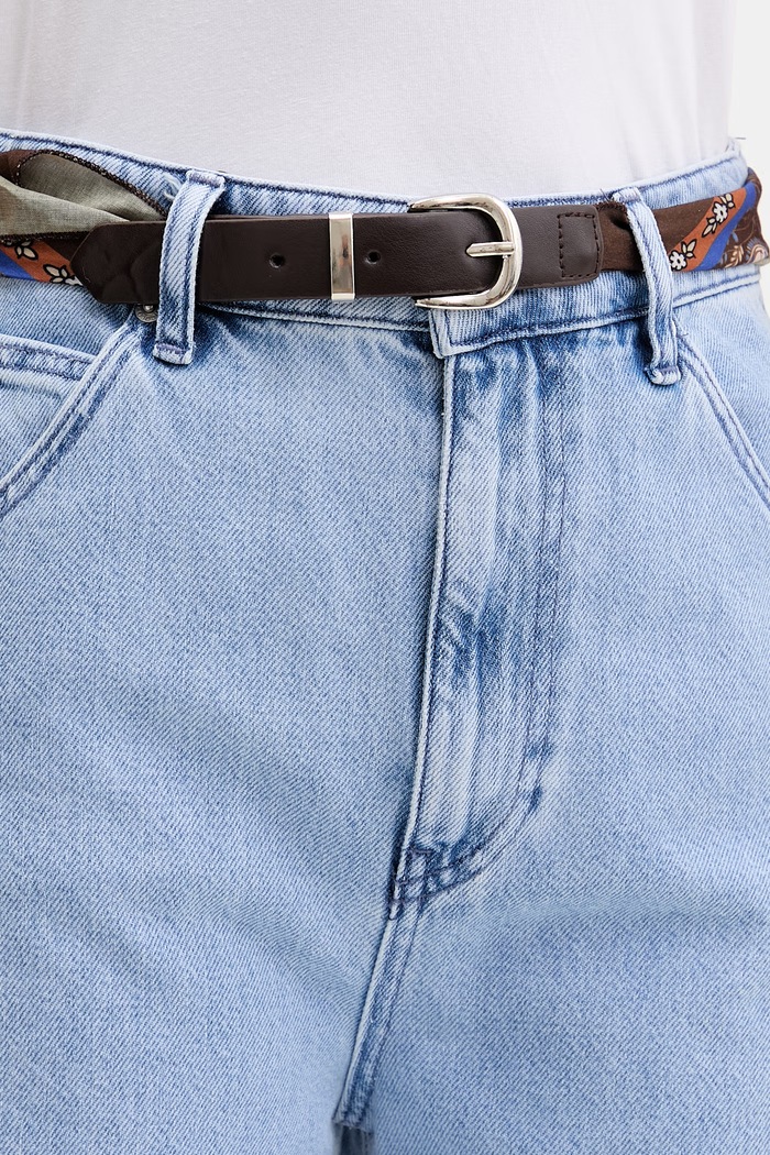 ViCOLO blugi wide leg pentru femei albastru DAB5250