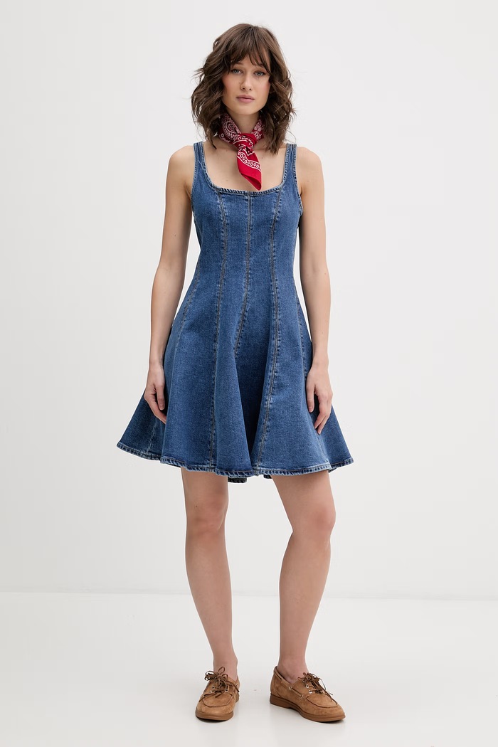 HUGO Blue sukienka letnia jeansowa Gademe_B 50568776 niebieski SS26
