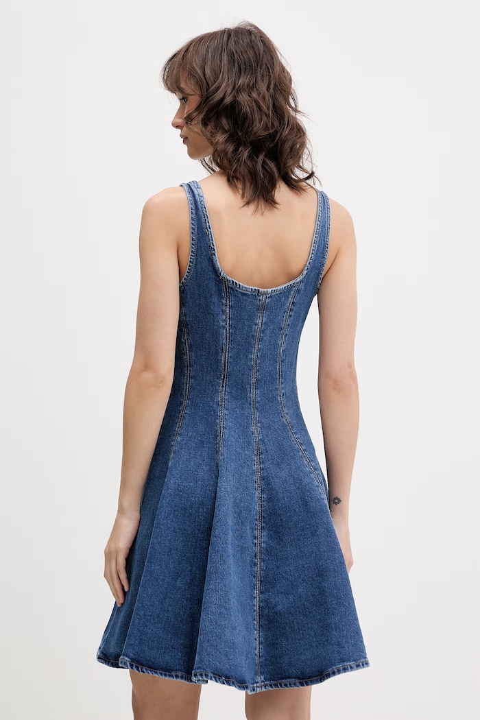 Odzież HUGO Blue sukienka letnia jeansowa Gademe_B 50568776 niebieski