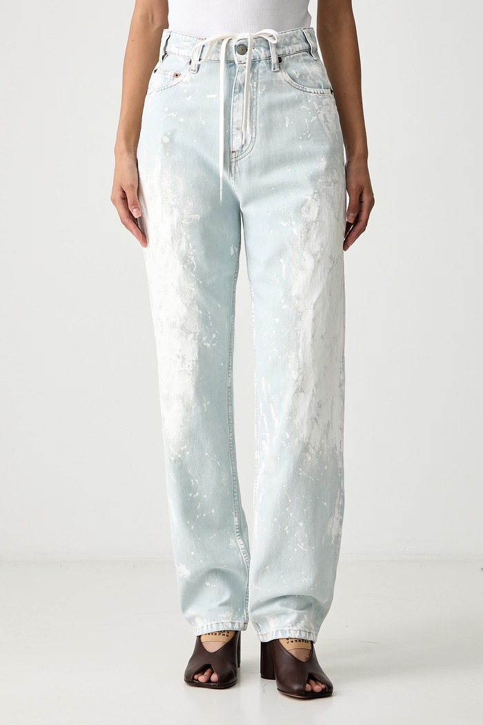 MM6 Maison Margiela jeansy mom fit damskie niebieski S62LB0219.M30055