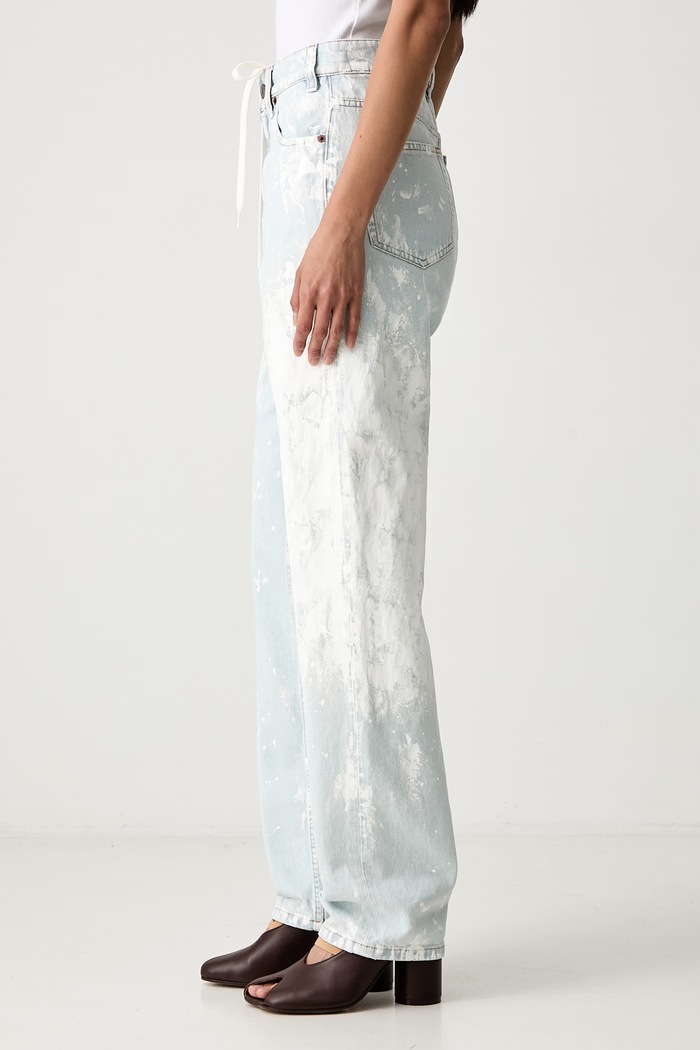 MM6 Maison Margiela jeansy mom fit damskie niebieski S62LB0219.M30055