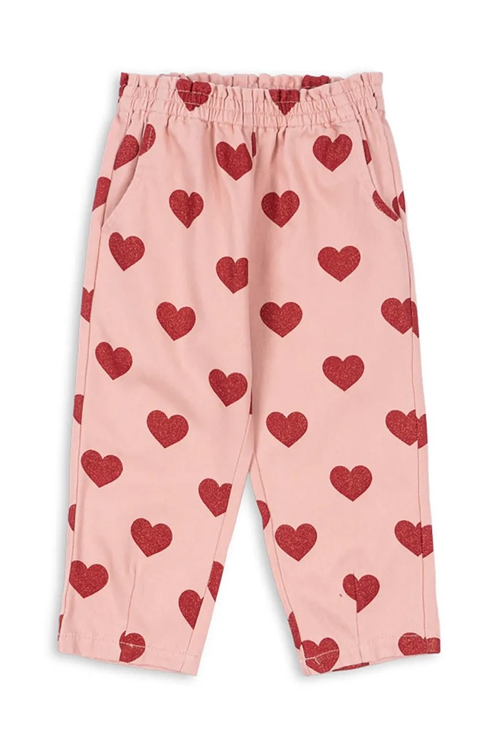 Παιδικά τζιν Konges Sløjd MAGOT FRILL PANTS GOTS KS104358.PreSpring ροζ SS26