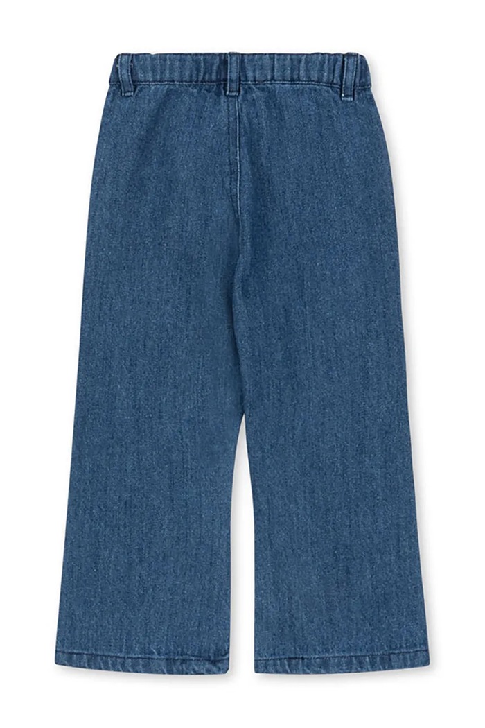Detské rifle Konges Sløjd ELBA FLARE JEANS GOTS KS104394.PreSpring tmavomodrá SS26