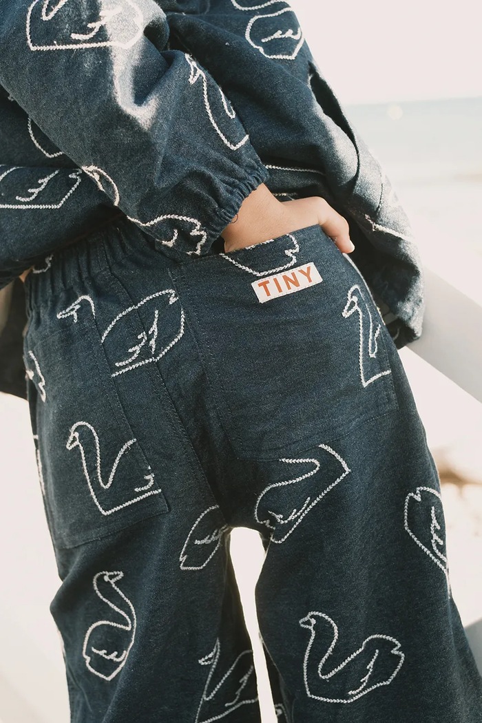 Tinycottons jeans copii BIG SWANS DENIM PANT SS26.329