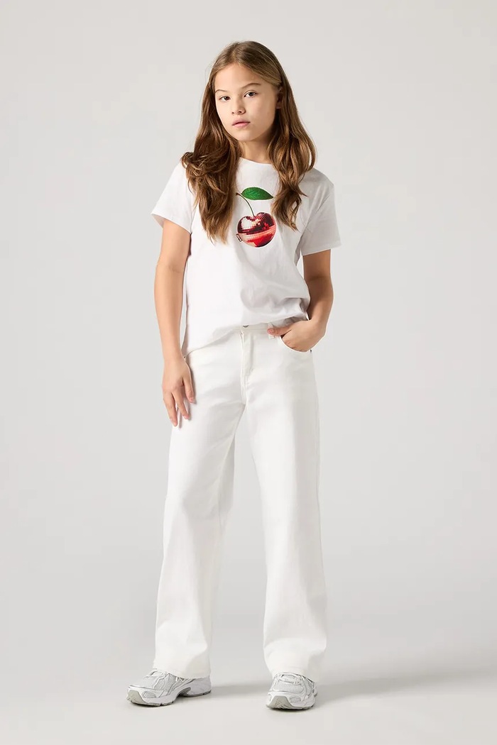 Levi's jeans copii WIDE LEG JEANS jeans alb 4EG381.PPY2