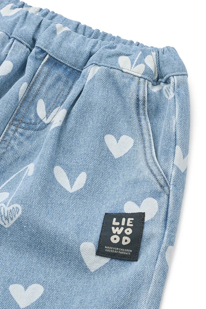 Liewood jeans copii Borris Printed Denim Pants albastru LW20639.PPY2