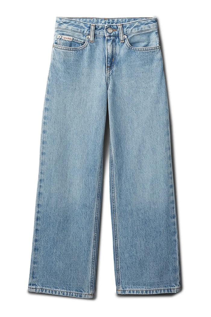 Calvin Klein Jeans rifle wide leg detské LVCKSJC02G.128.176.PPY2 modrá SS26