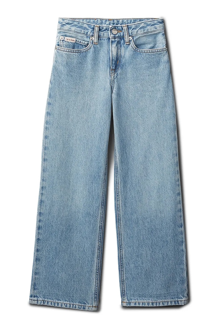 Calvin Klein Jeans rifle wide leg detské LVCKSJC02G.128.176.PPY2 modrá SS26