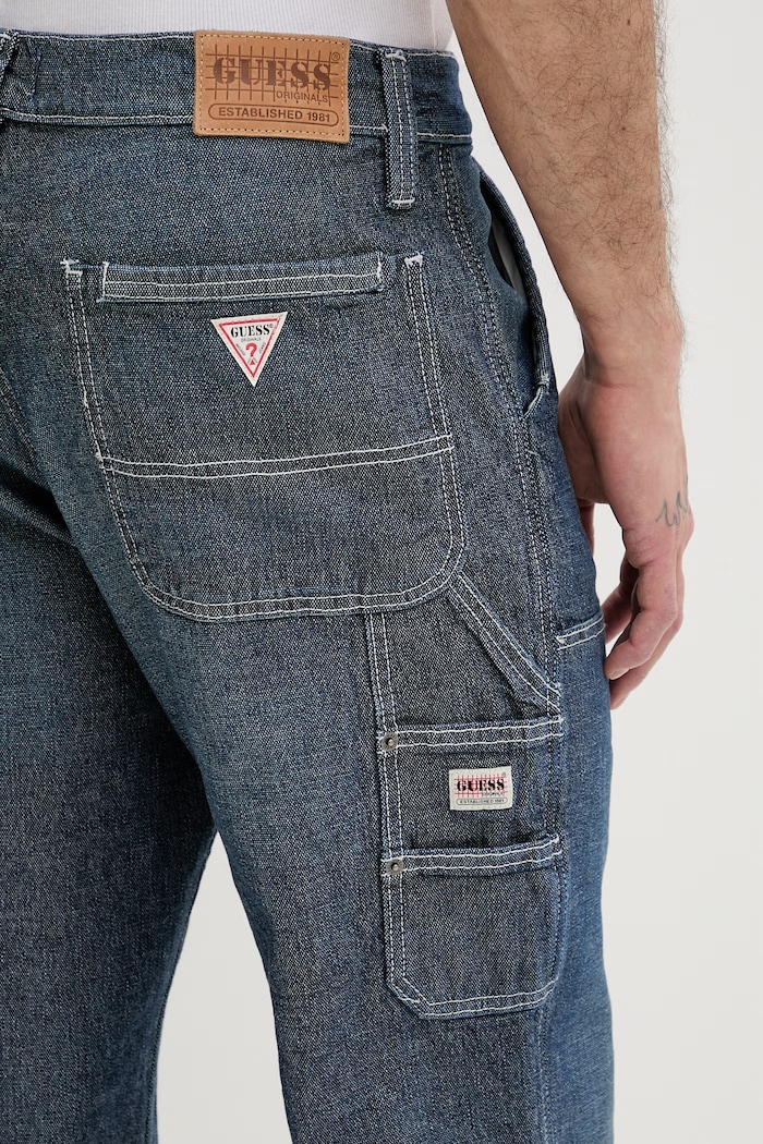 Guess Originals rifle regularné pánske tmavomodrá M6RA0W.D6681