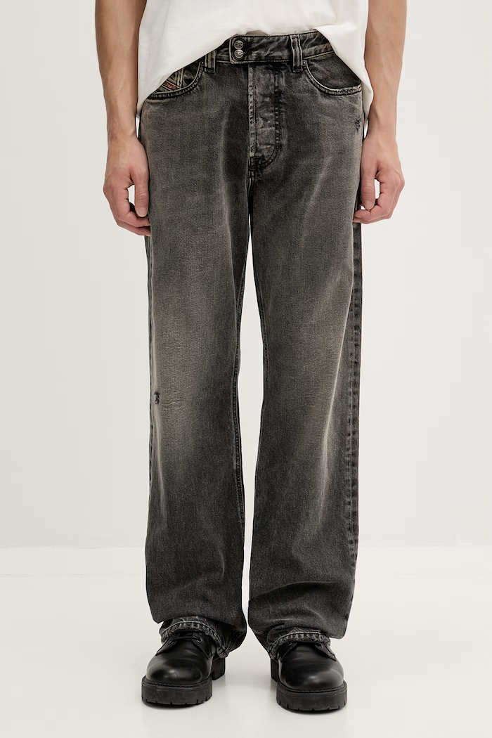 Diesel rifle relaxed fit pánske 1980 D-EEPER-RA L.32 sivá A21245.007CR