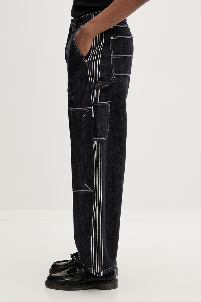 adidas Originals kavbojke relaxed kroja moške mornarsko modra KG6450