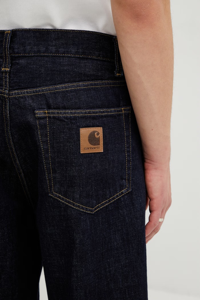 Carhartt WIP Aaron Pant джинсы regular для мужчин тёмно-синий I036728.102