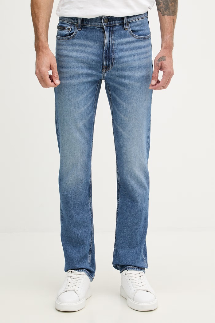Calvin Klein rifle slim fit pánske modrá LV04RF940G