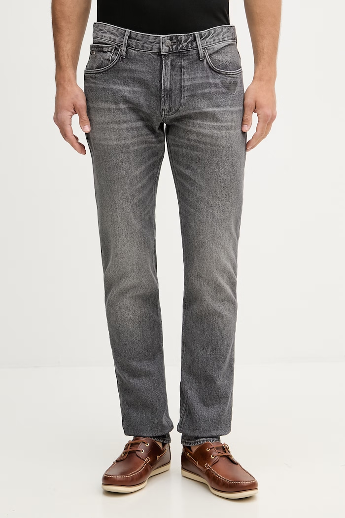 Emporio Armani blugi slim fit pentru bărbați gri EM000121.AF17860