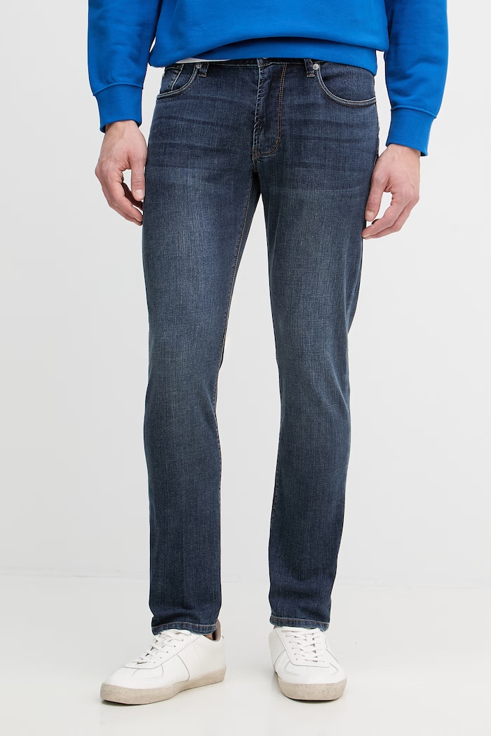 Emporio Armani blugi slim fit pentru bărbați albastru EM000121.AF22248
