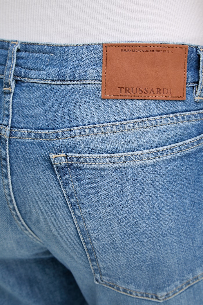 Trussardi jeansy slim fit męskie niebieski P400HE04841N