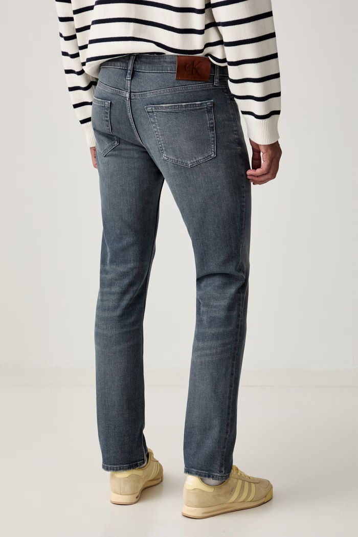Odjeća Calvin Klein Jeans slim fit traperice za muškarce LV04RF700G siva