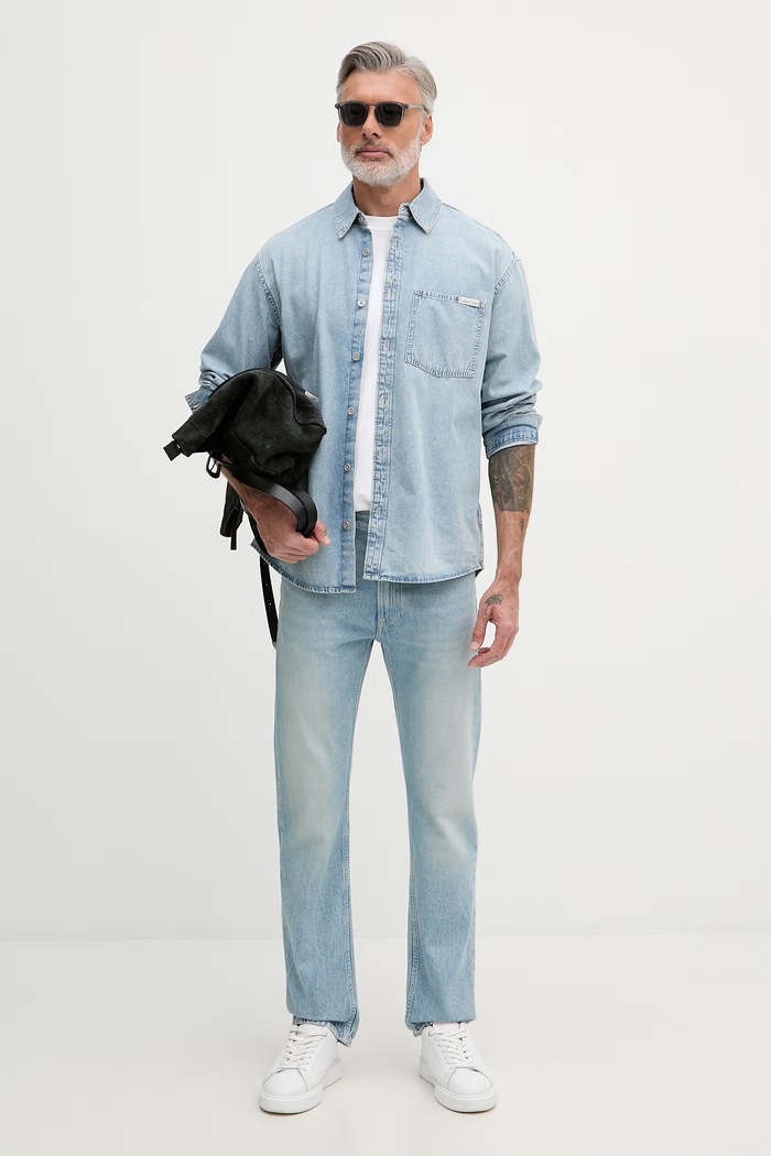 Calvin Klein Jeans rifle rovné pánske LV04RF782G modrá SS26