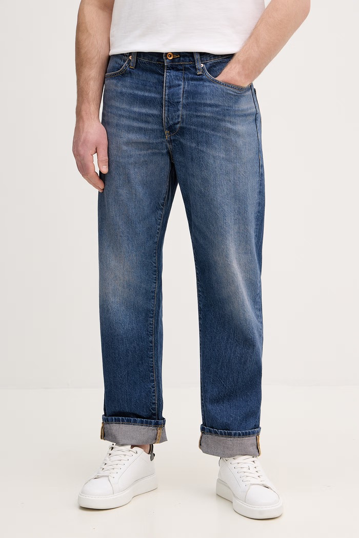United Colors of Benetton pánske relaxed fit jeansy modrá 4FANUE01Z
