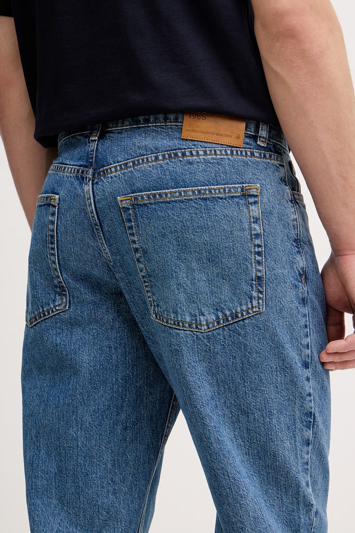 United Colors of Benetton τζιν relaxed fit ανδρικά μπλε 4FANUE026