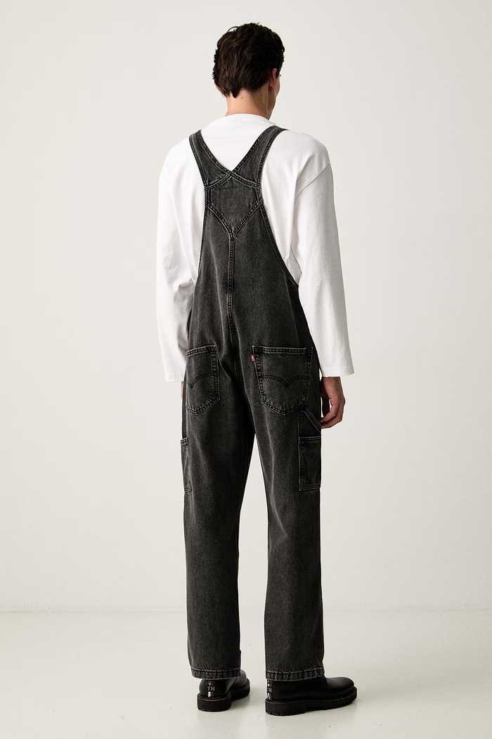 Oblečenie Levi's rifle na traky pánske LOOSE OVERALLS x WORKWEAR 0057W čierna