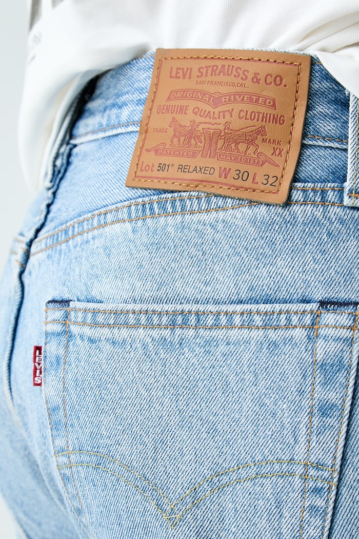 Levi's jeansy relaxed fit męskie 501® RELAXED niebieski 0057V