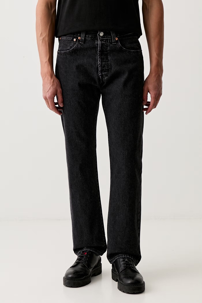 Levi's дънки relaxed fit мъжки 501® RELAXED черен 0057V