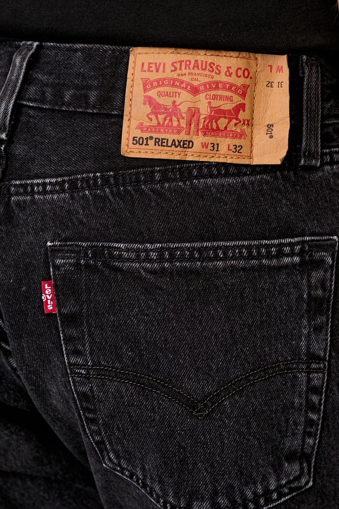 Levi's дънки relaxed fit мъжки 501® RELAXED черен 0057V