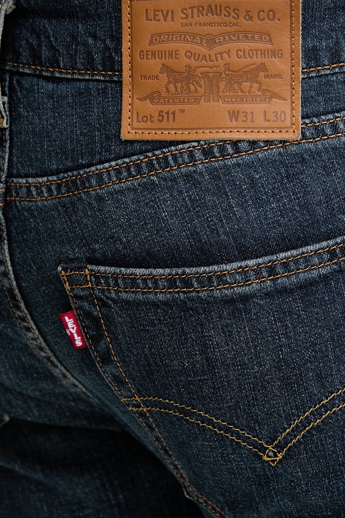 Rifle s prímesou ľanu Levi's 511™ SLIM modrá 04511.6358