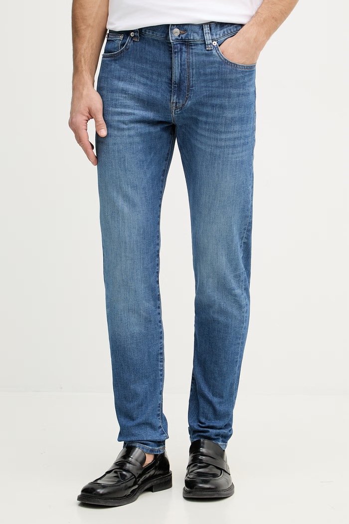 Tommy Hilfiger rifle slim fit pánske modrá MW0MW42316