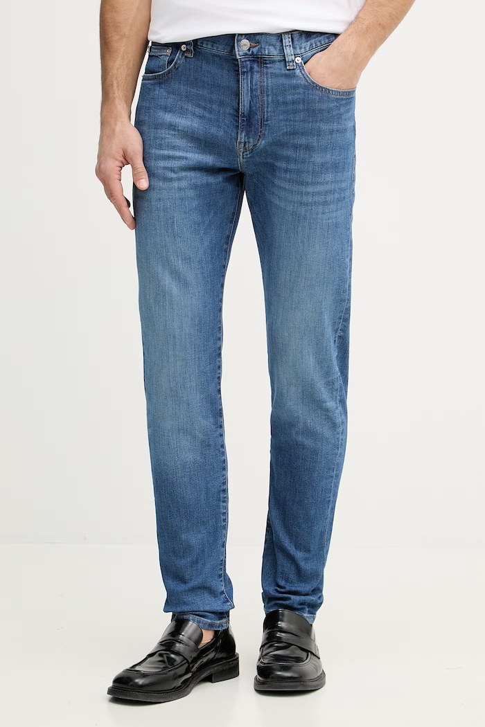 Tommy Hilfiger rifle slim fit pánske modrá MW0MW42316