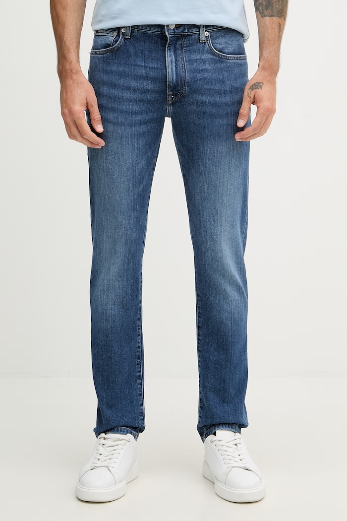 Tommy Hilfiger rifle slim fit pánske modrá MW0MW42317