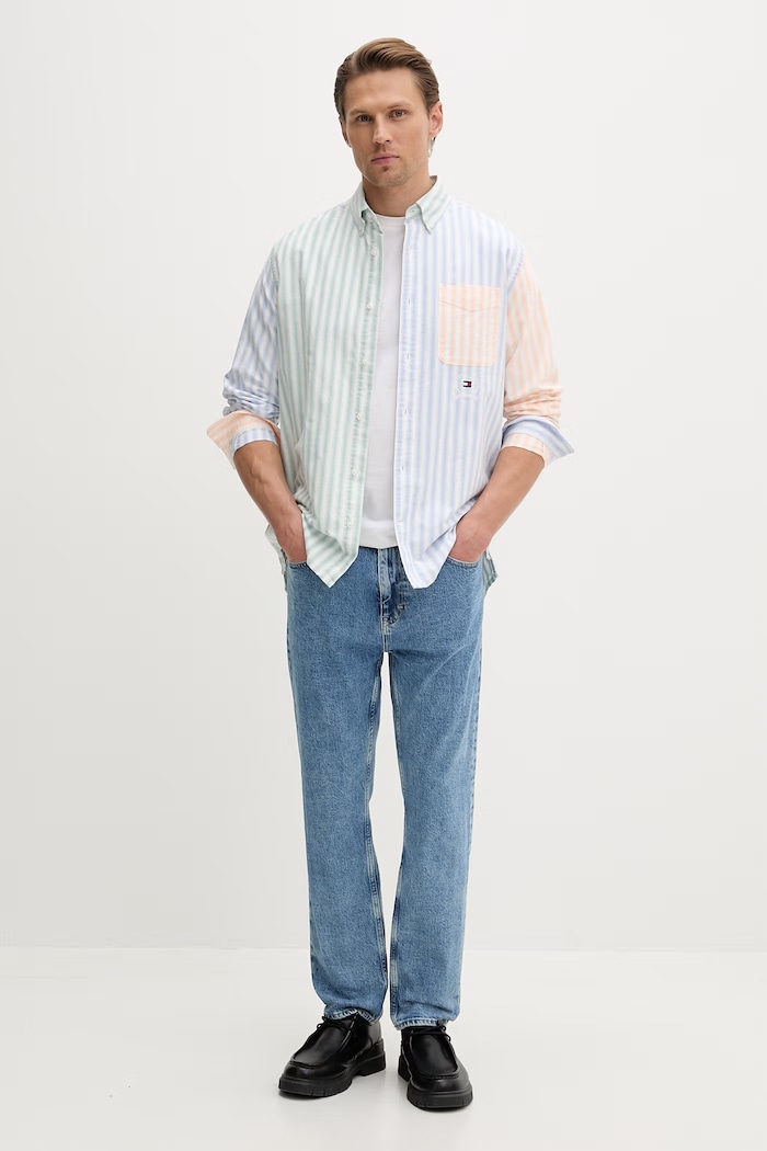 Tommy Jeans jeansy slim fit męskie DM0DM22863 niebieski SS26