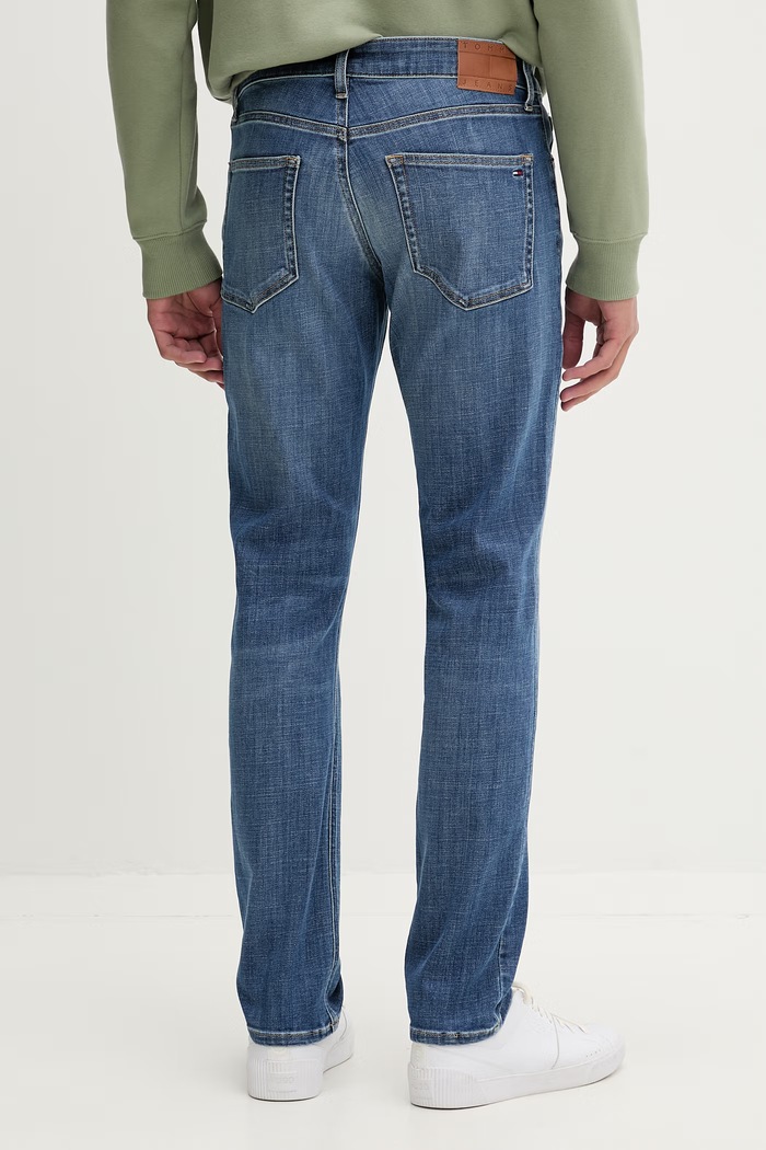 Odzież Tommy Jeans jeansy slim fit męskie DM0DM22960 niebieski