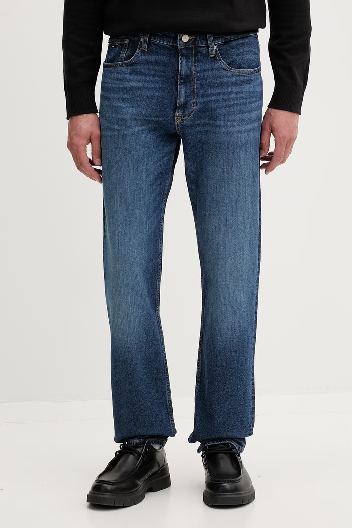 Tommy Jeans rifle slim fit pánske tmavomodrá DM0DM22971