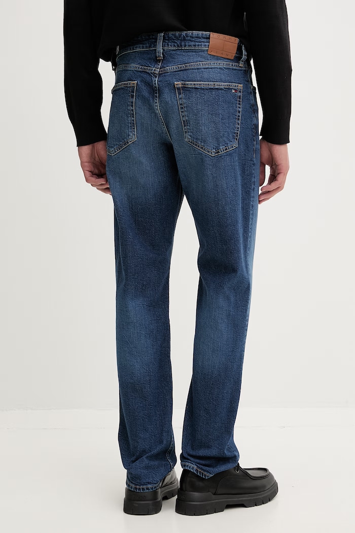 Oblečenie Tommy Jeans rifle slim fit pánske DM0DM22971 tmavomodrá